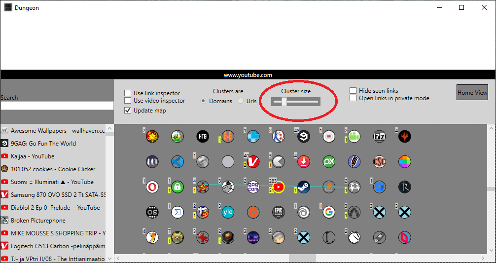 RBGeon standalone bookmark manager cluster size