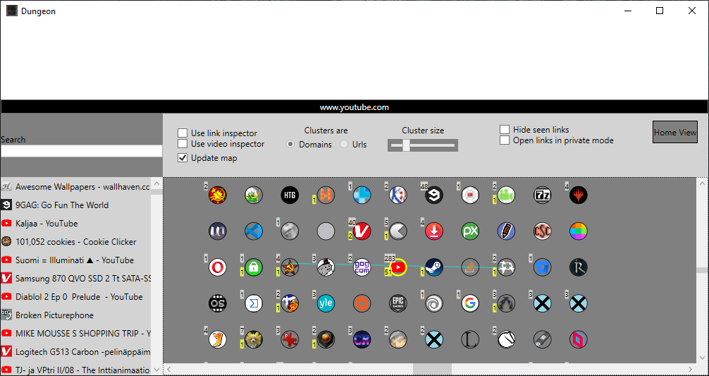 RBGeon standalone bookmark manager dungeon window