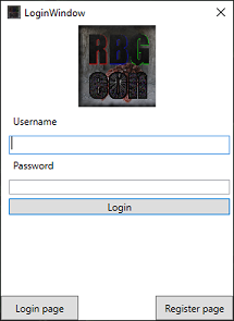 RBGeon standalone bookmark manager login window
