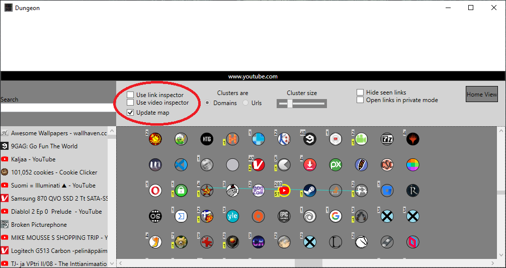 RBGeon standalone bookmark manager options