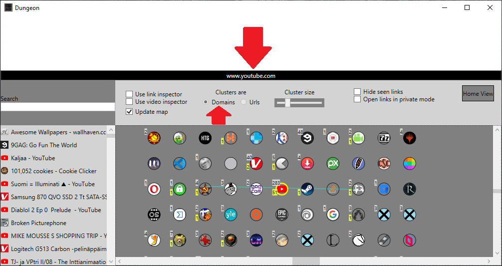 RBGeon standalone bookmark manager dungeon title button