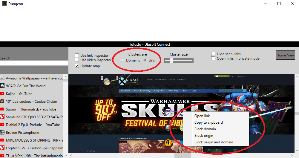 RBGeon standalone bookmark manager right click